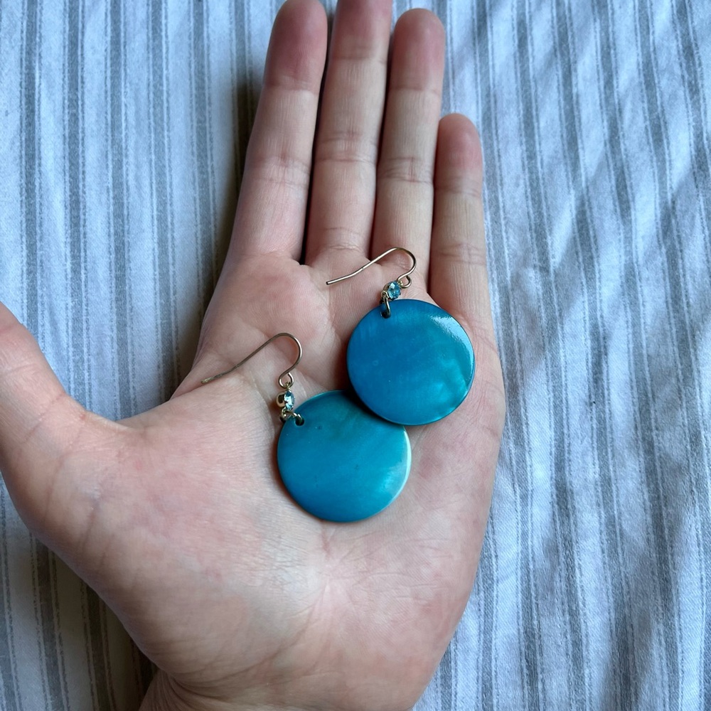 Vibrant Blue Statement Earrings